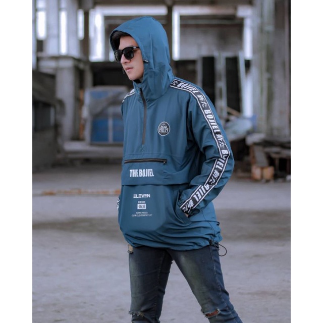 Jaket Cagoule Line Army Triplehizi Original / Jaket Pria Kantong Doraemon