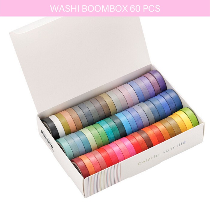 

[RESTOCK] MASKING TAPE WASHI TAPE 60 ROLL AGENDA PLANNER BULLET JOURNAL DIARY
