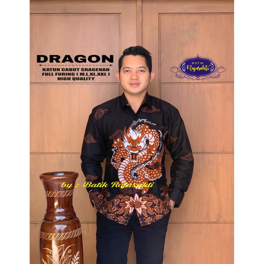 DRAGON SERI RAJASAKTI KEMEJA BATIK SOLO PRIA LENGAN PANJANG PENDEK LAPIS FURING ATASAN PREMIUM MODERN KATUN HALUS FAWWAZ DAUN FAWWAZO OMAR MISTARO RED MANIZ DAVINAH 2 HANA MEWAH PANCASILA RED LOVENO DAVINAH MERAK JOGET BEKISAR BLUE 2 SADAJIWO TWO