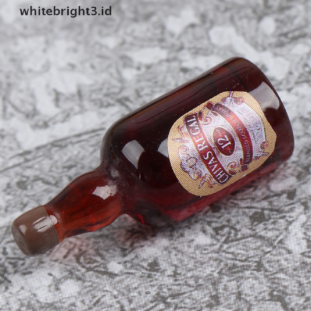 (whitebright3.id) 8pcs Miniatur Botol Wine Skala 1: 12 Untuk Dekorasi Rumah Boneka