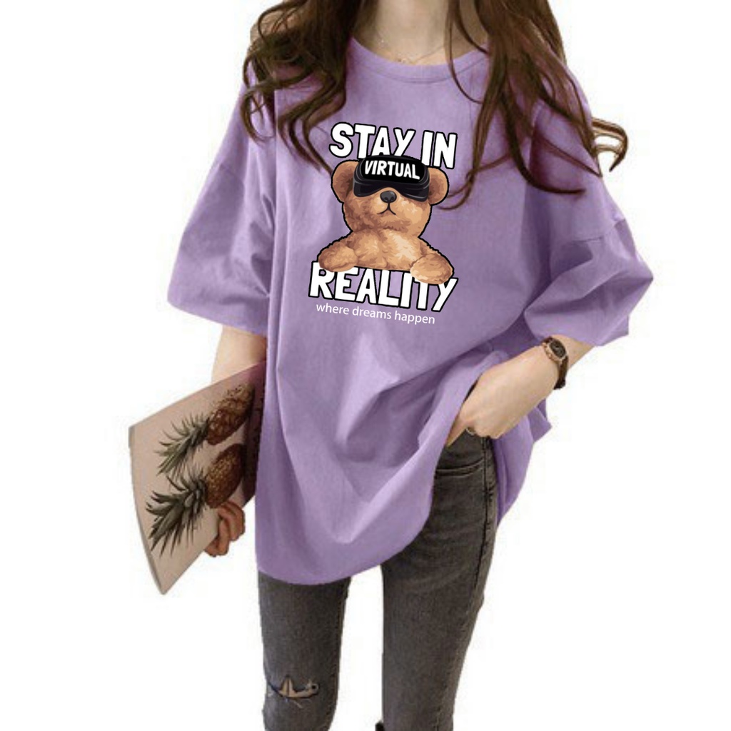 Kaos Wanita Oversize TEDDY VIRTUAL Jumbo SIze XXL