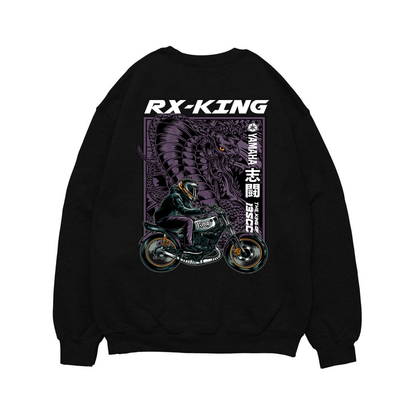 SWEATER RACING SUNMORI UKURAN BIG SIZE RX KING COBRA GRAPHIC BAHAN FLEECE TEBAL