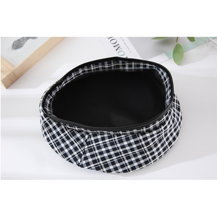 ILAHUI Beret Contrast Plaid / Seasonal Products