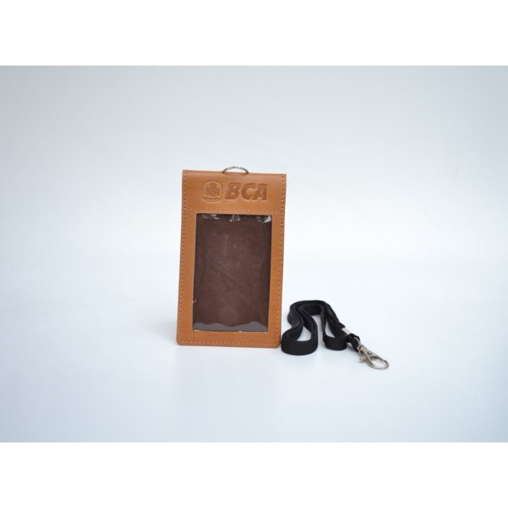 

ID Card Holder Kulit Kalung Logo BCA Cokelat Tan