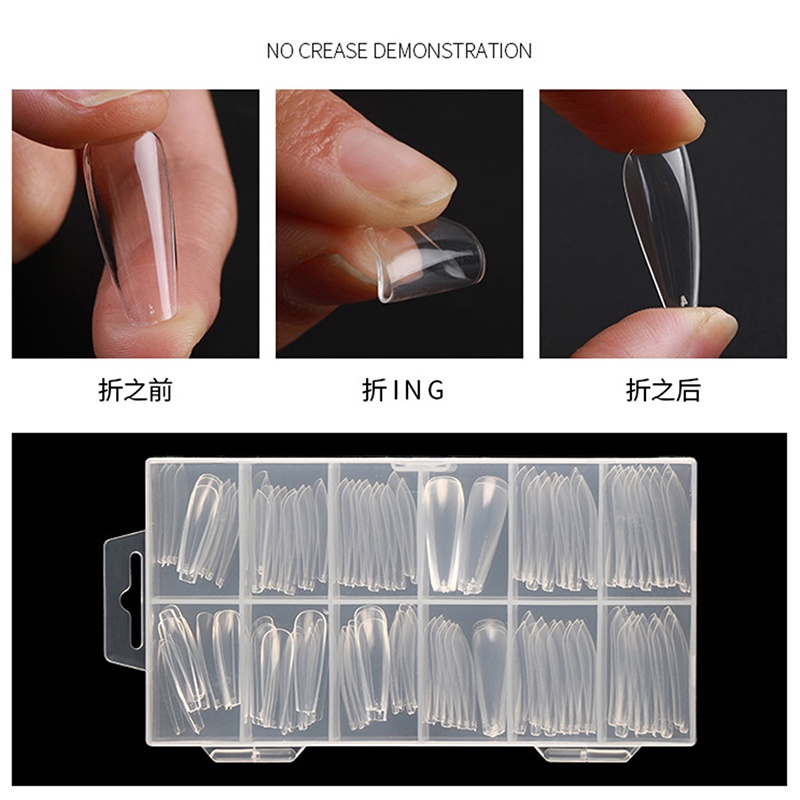 120Pcs Poly Nail Gel Nail Dual Forms Finger Extension UV Builder Nail Tips Tools