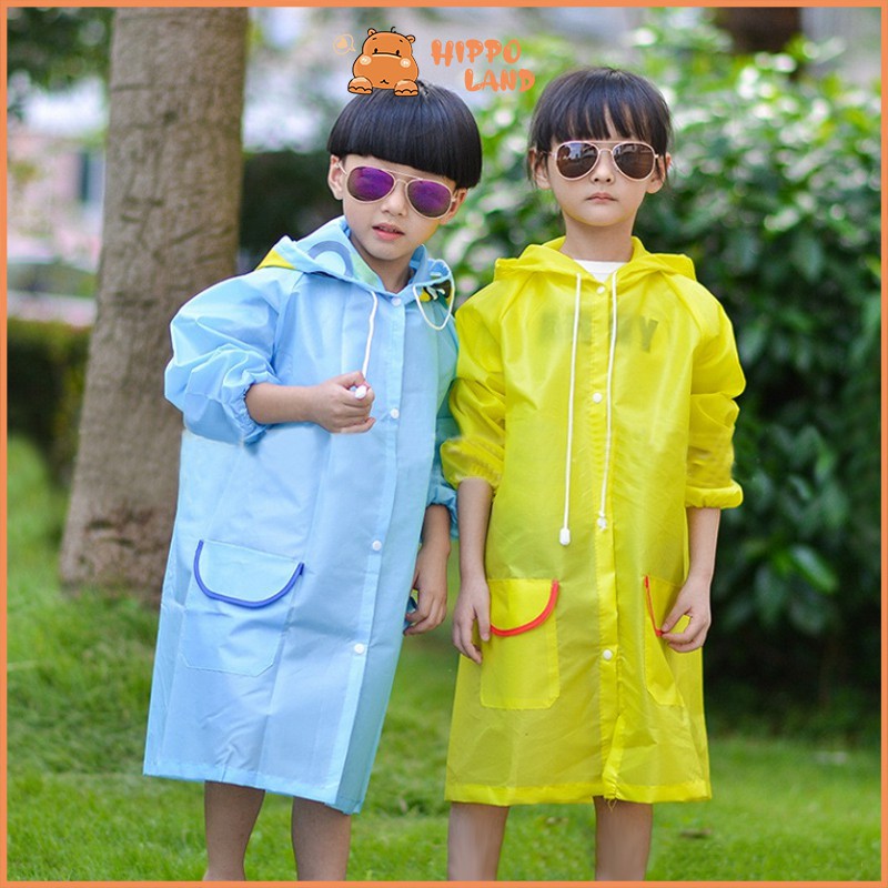 HIPPO LAND Jaket hujan anak-anak/Satu potong mantel hujan 170