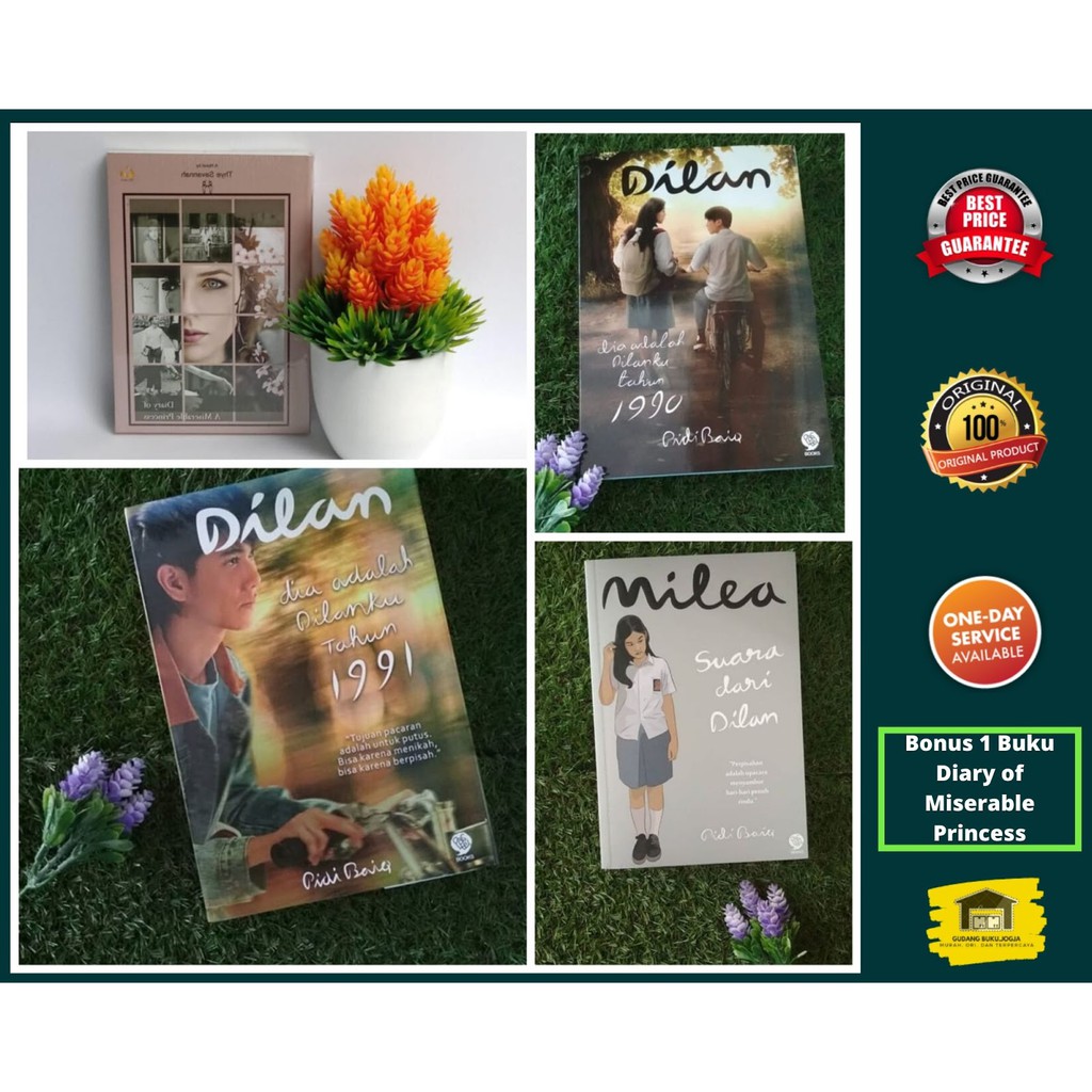 Box Set Novel Dilan + Dilan 2 + Milea + Bonus