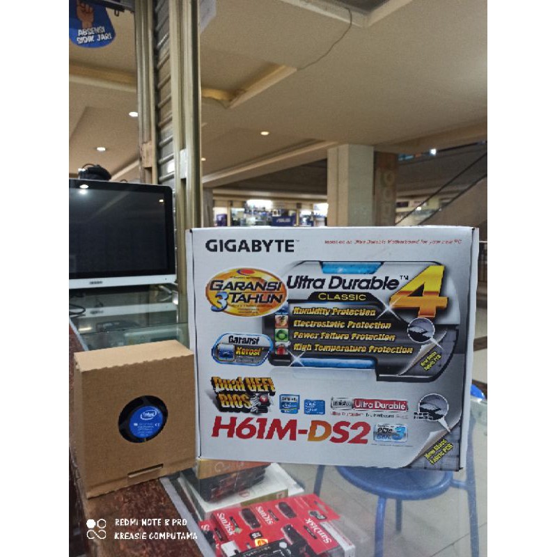 PAKET MOTHERBOARD H61M DS2 GIGABYTE PROCESSOR INTEL CORE I5 3470