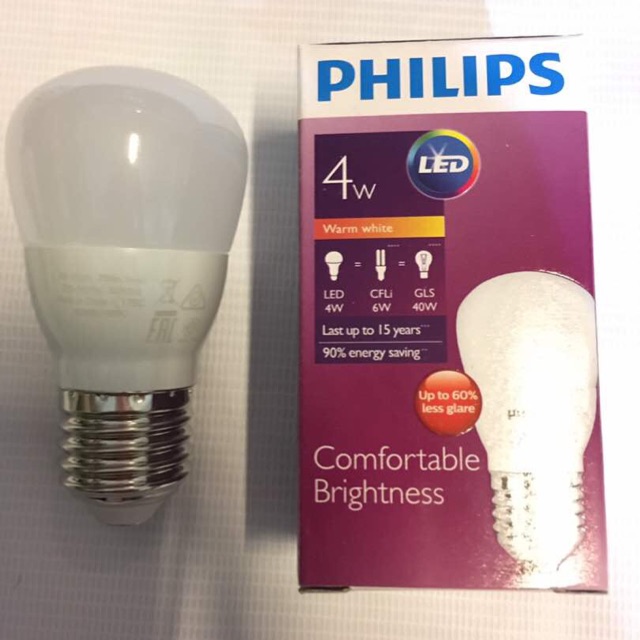 Philips led 4w / Philips led 4 watt / Philips led 3000k / Philips led warm white / led kuning