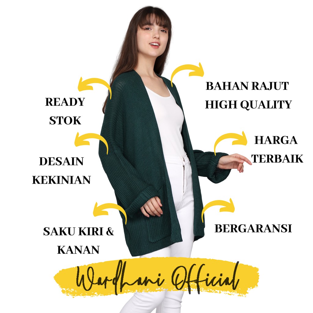  Cardigan  Rajut  Oversize Kardigan Polos Wanita Xavera Warna 