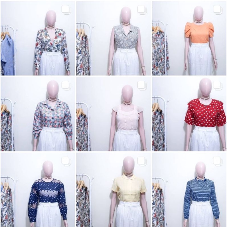 Preloved/thrift Korean Blouse boom SALE Tanggal tua