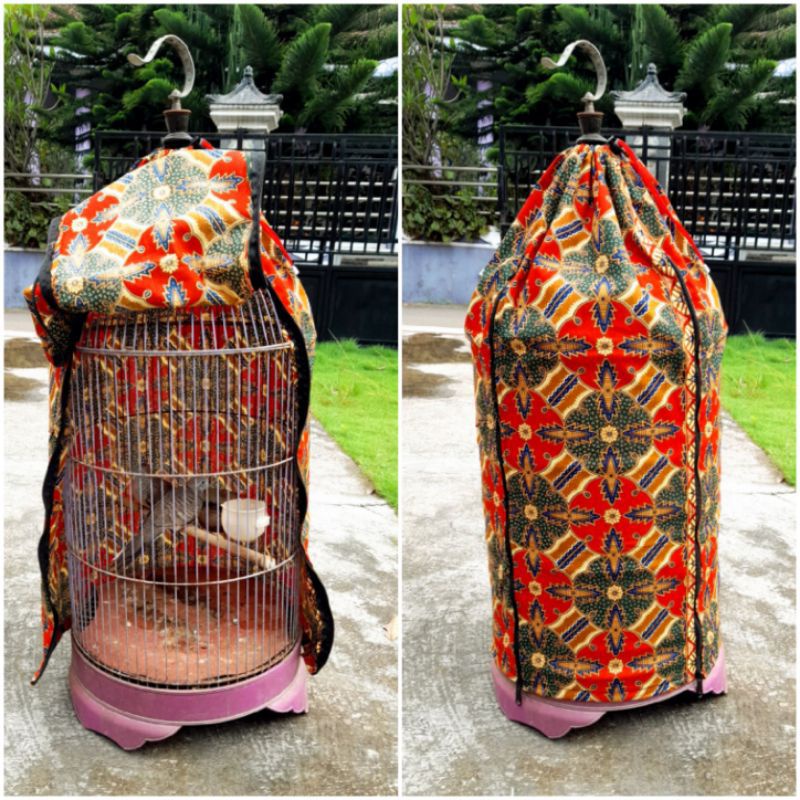 krodong batik, kerodong kandang kapsul, krodong Lovebird batik 2 resleting