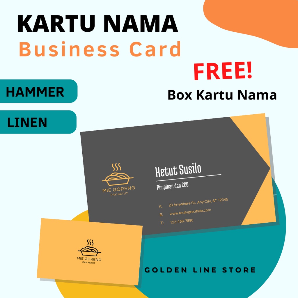 

Kartu Nama Name Card Business Card Kartu Nama Bisnis Perusahaan