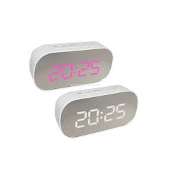 Jam Meja Digital Alarm LED Mirror Clock DT-6506