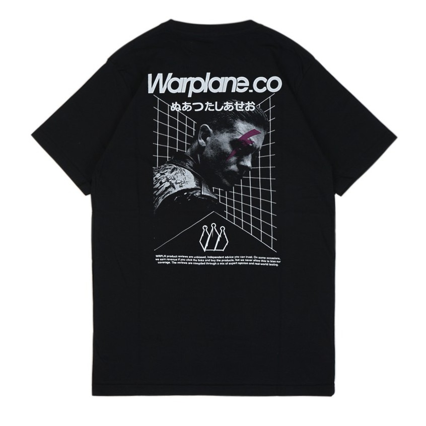 WRPLN TSHIRT - Ptr#1 Black /Kaos Dewasa/Kaos Pria/Warplane