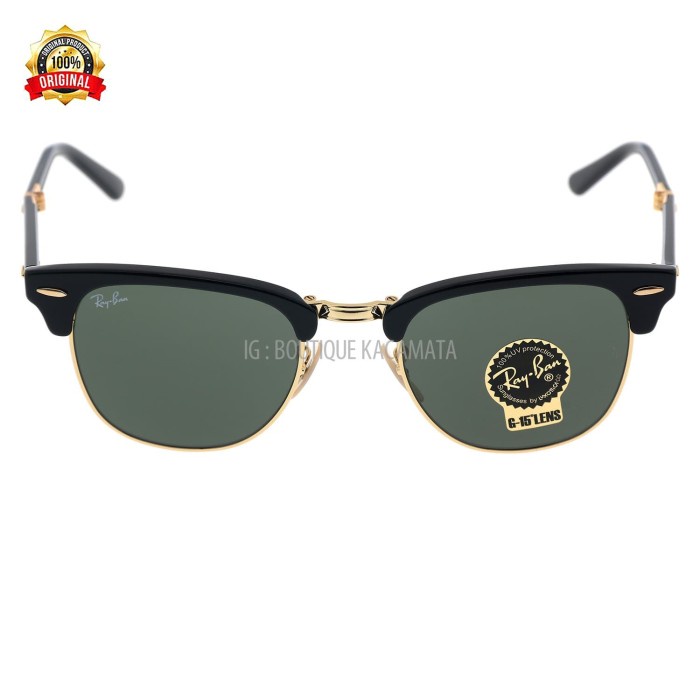 Kacamata Sunglasses Rayban Original Clubmaster Folding 2176-901