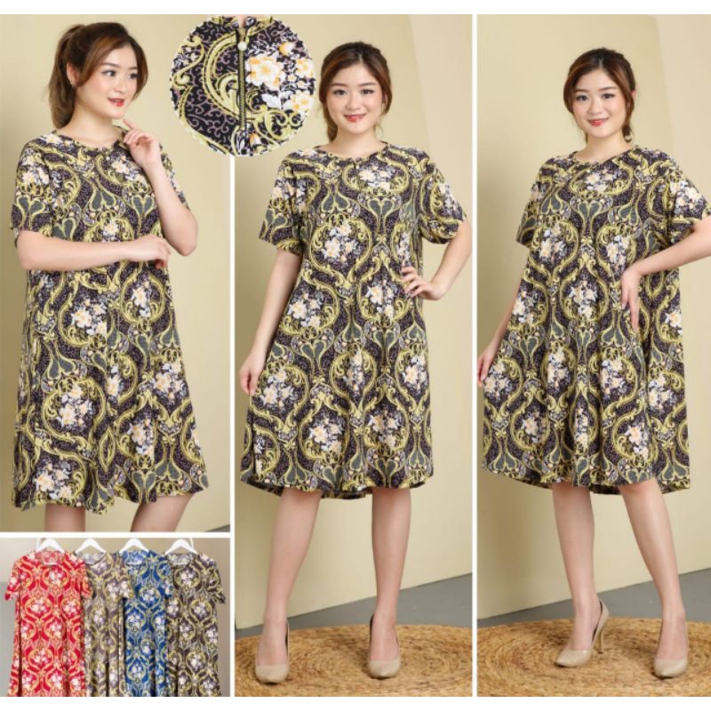 Dress/Daster busui jumbo bahan Spandex KOREA JERSEY