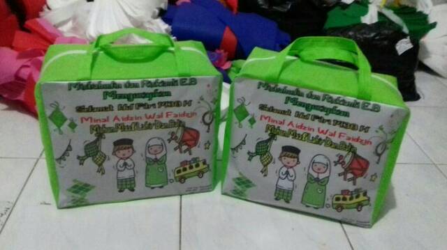 CUSTOM tas souvenir parcel lebaran resleting