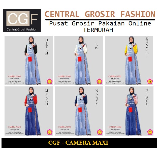 CGF 147 CAMERA MAXI Baju Fashion Busana Wanita Model Terbaru,Terkini,Termurah dan Terlaris