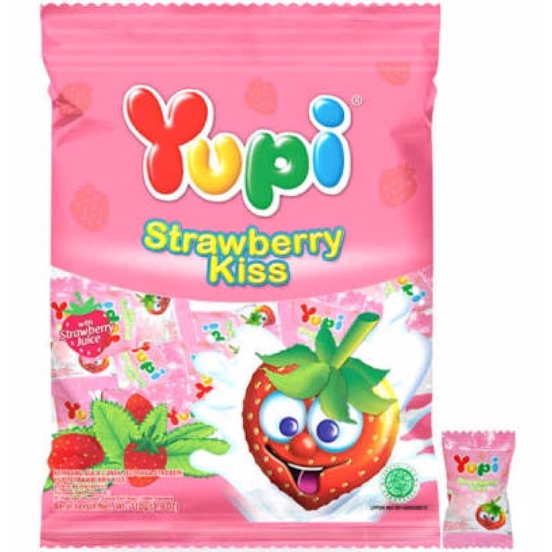 

Permen Yupi Strawberry Kiss 120 gr