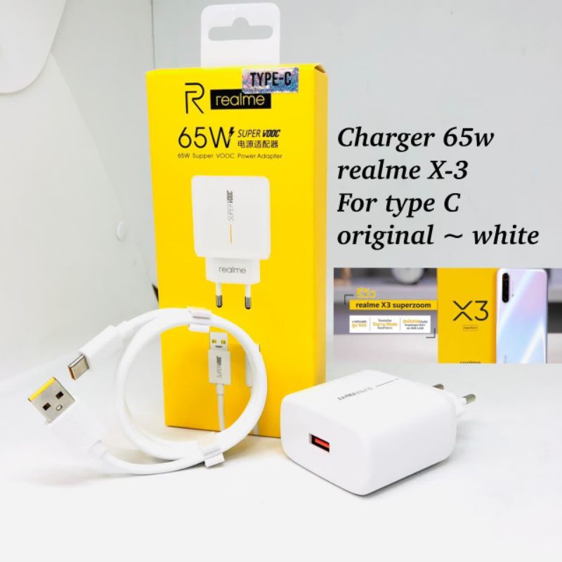 Charger Realme VOOC Type C &amp; Type Micro Charger Realme X3