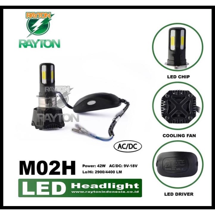 Rtd Led Lampu Utama Headlamp Led Rtd M02H Original