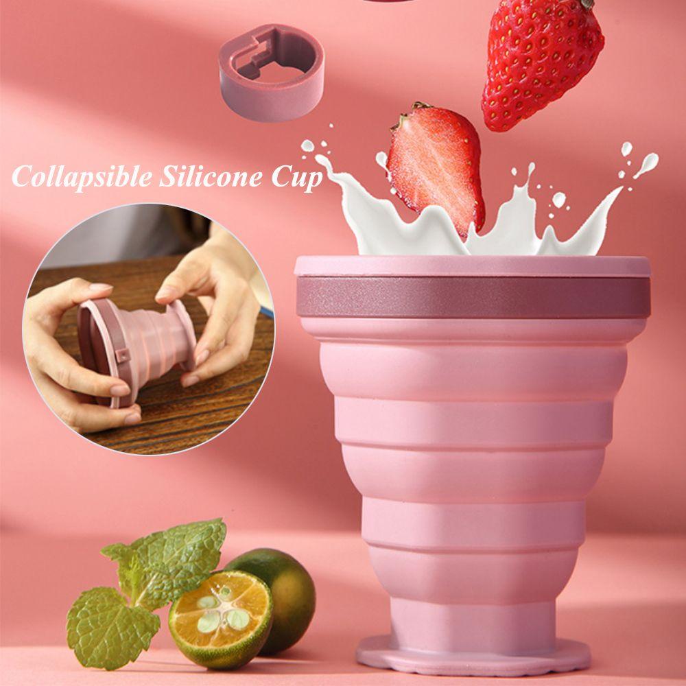 Preva 220ml Collapsible Silicone Cup Camping Travel Bekal Olahraga &amp; Luar Ruangan Mug Minum Lipat