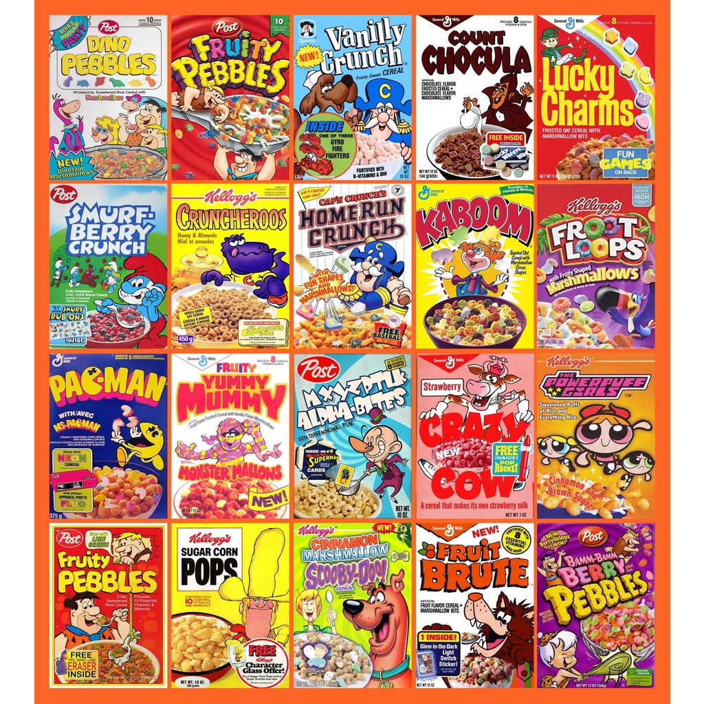 (BISA COD) Poster Aesthetic Kartun Sereal MURAH 20 PCS Ukuran A5  - Estetik - Kartun