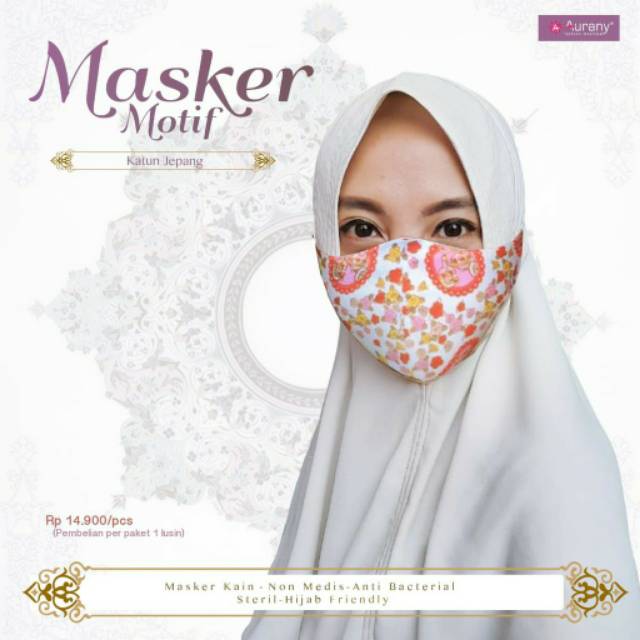 MASKER MOTIF || ANAK &amp; DEWASA || AURANY