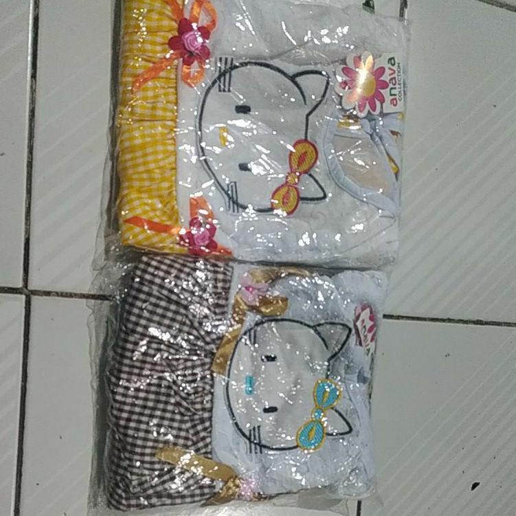 [Mby31au22ј] Dres baju anak perempuan hello kitty balon mix brokat 1 2 tahun