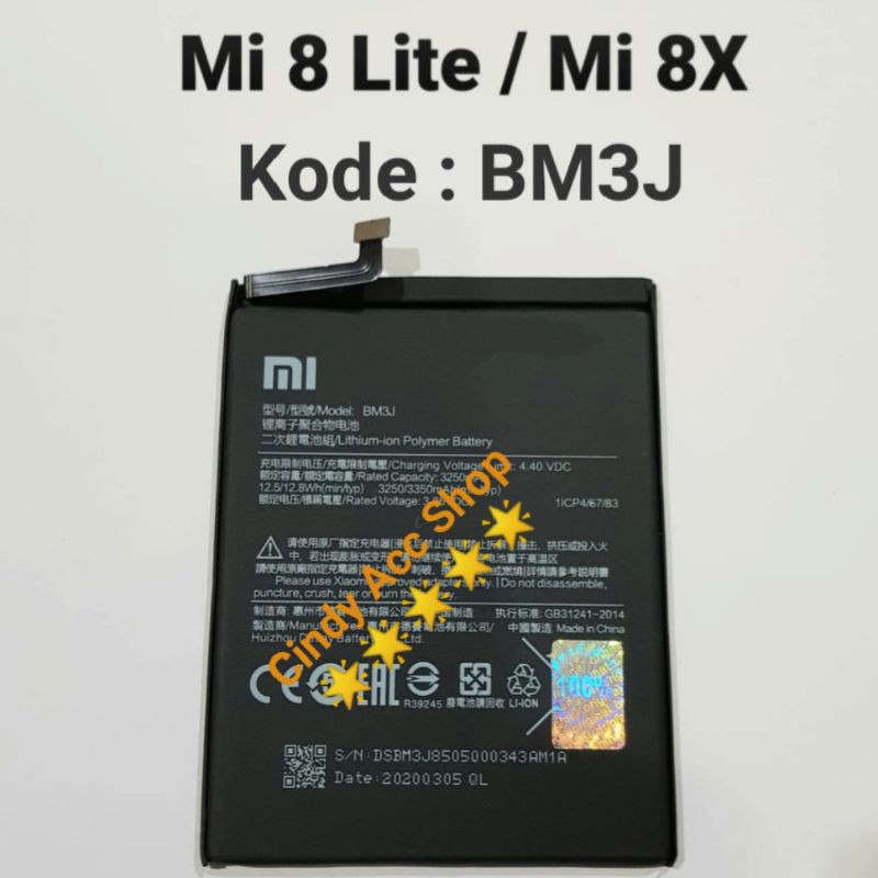 Baterai Batre Xiaomi Mi 8 Lite Mi 8X BM3J Original Batre Battery