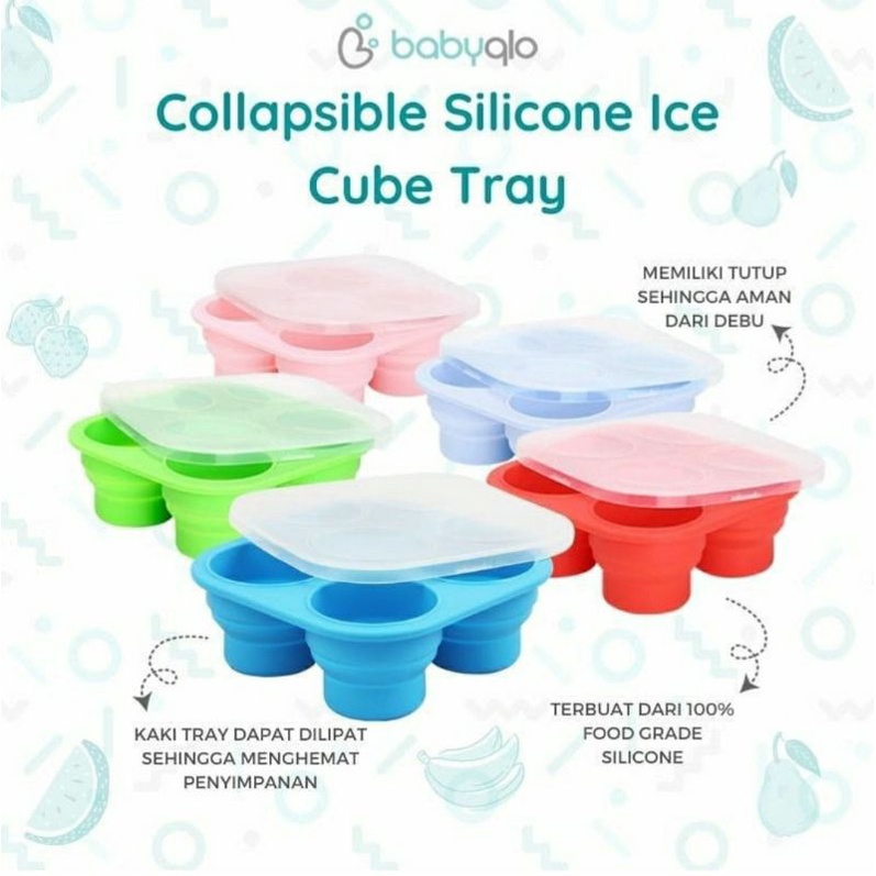 BABYQLO Foldable Silicone Freezer Cups Baby Food Container