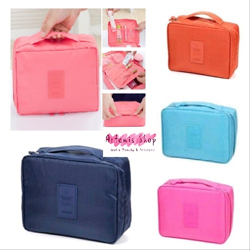 Tas Kosmetik Korea POLOS Korean Monopoly Bag Ver.2 / Tas Make Up Bag Pouch Travelling Organizer