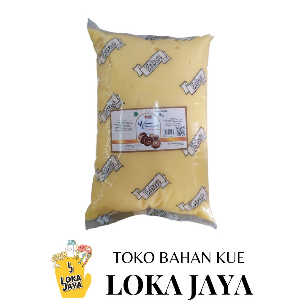 

EDNA SELAI CREAMFILL ISIAN 5 KG, VANILLA, COKLAT, DURIAN