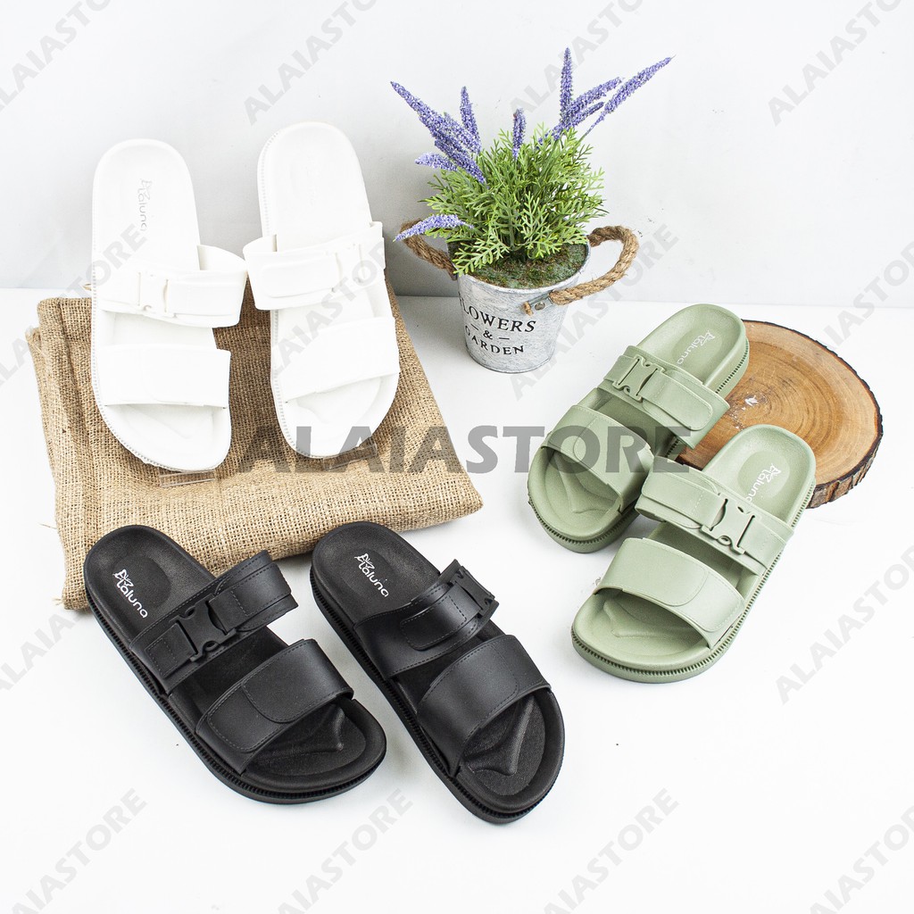 Sandal gesper SLOP wanita Ban 2 lentur impor - Laluna 1988 / sandal karet jelly wanita Ban 2