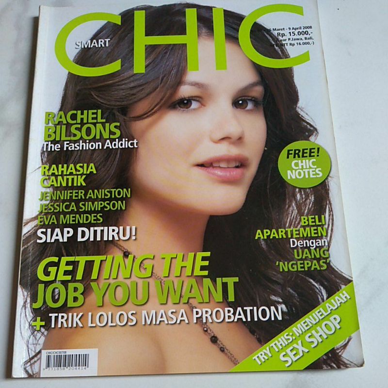 majalah CHIC no.6,7,8,9 tahun 2008 Charlize theron,Rachel bilsons,Emmy rossum,Katie holmes