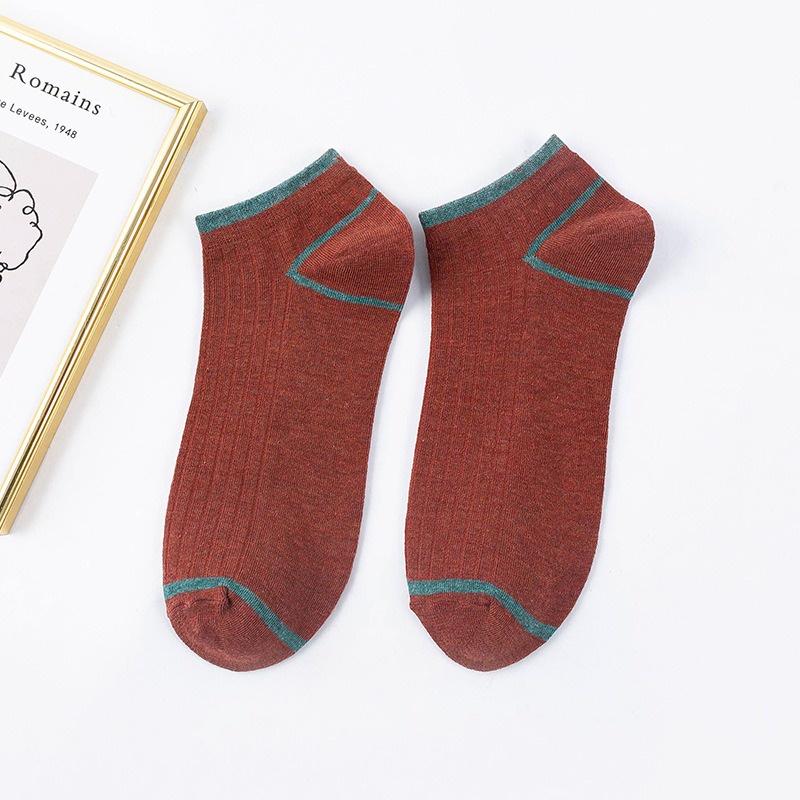Kaos Kaki Ankle Pendek Lucu Tebal 1kg muat 86pcs Motif Brown Import Lembut GANNISE KK0002-KK0008 CARAMEL