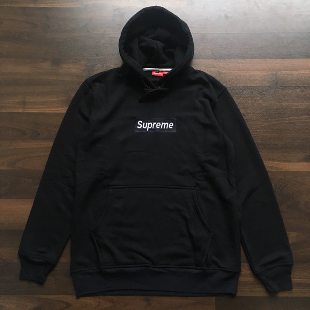 HOODIE SUPREME HITAM FULLBLACK PREMIUM SAML HOODIE IMPORT KOREA UBA