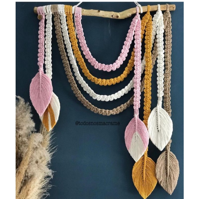 macrame daun rainbow (bisa req warna)