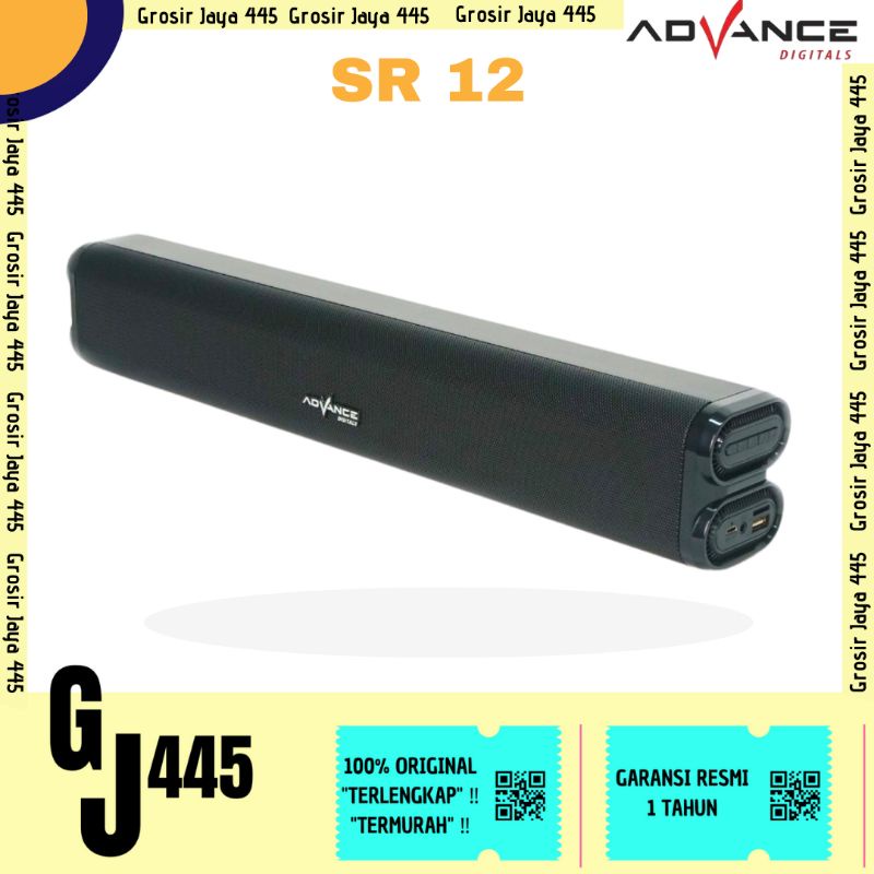 soundbar bluetooth speaker advance sr12 stereo sound extra bass / speaker soundbar sr-12