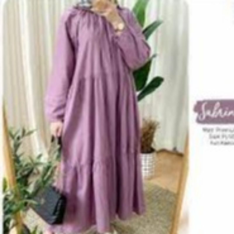 Sabrina midi dress fashion muslim remaja wanita