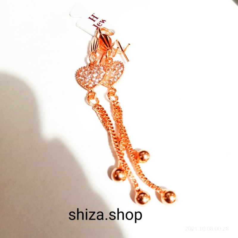 anting xuping wanita model love panjang