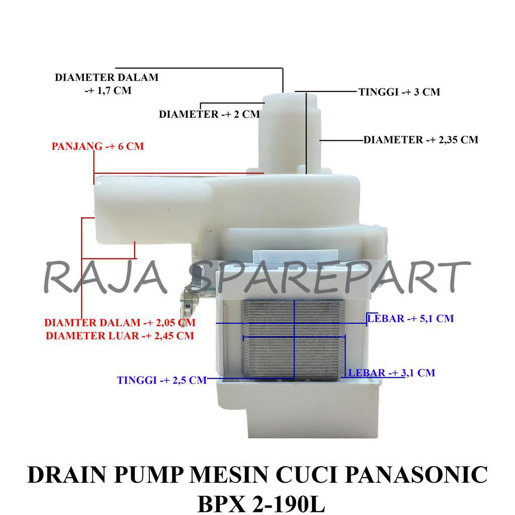 DRAIN PUMP/MOTOR DRAIN PUMP/DRAIN PUMP MESIN CUCI PANASONIC BPX 2-190L