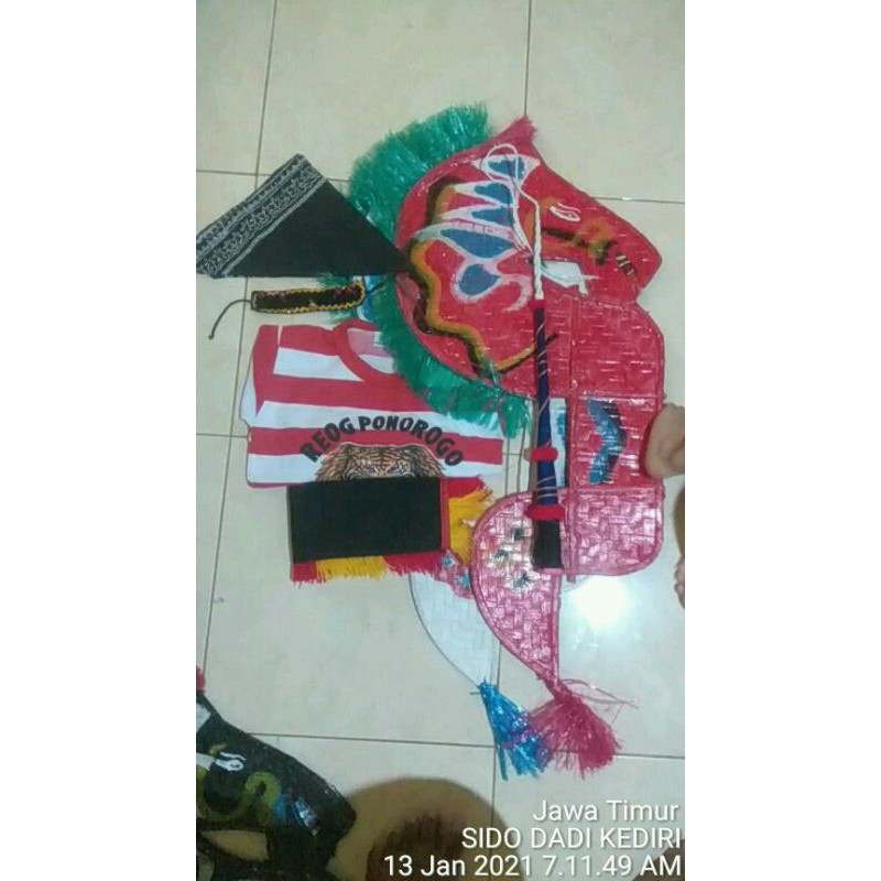 kostum Reog Ponorogo kaos klintingan udeng kuda SD