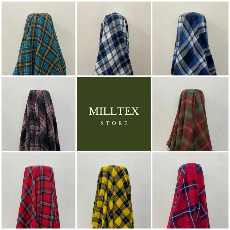 Jual Bahan Kain Flanell Kotak Impor Shopee Indonesia