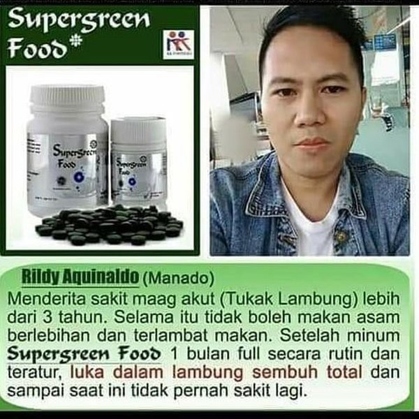 Suplemen Makanan Sel Supergreen Food SGF Super Green Food Alga Chlorella Spirulina KK Indonesia