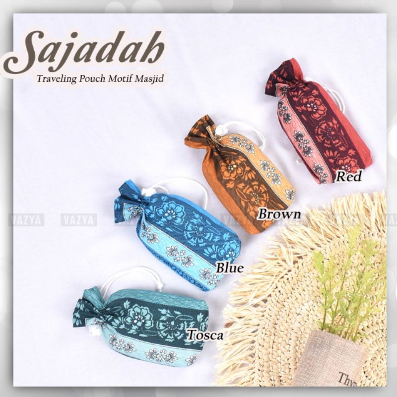 Sajadah Travel Pouch Motif Masjid