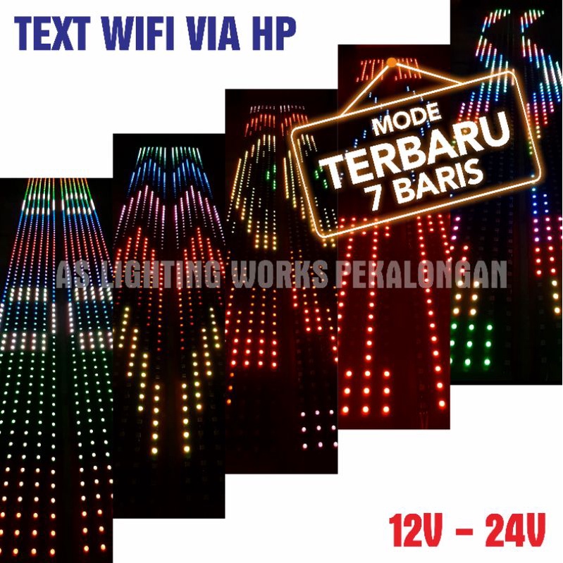 MODUL STROBO RUNNING TEXT 7 BARIS WS2811