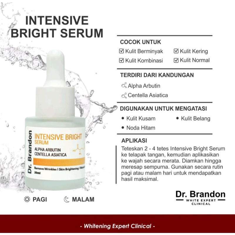 Dr.brandon Intensive Bright Alpha Arbutin+Cantella Asiatica Serum 20ml