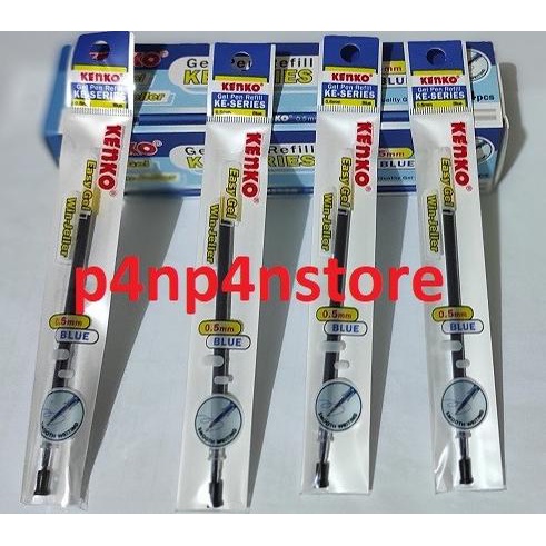 

1 BOX (24 pcs) Refill Gel Pen Easy Gel KENKO (BIRU/BLUE) 0,5mm